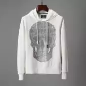 sweat jacket philipp plein discount big skull blanc hoodie